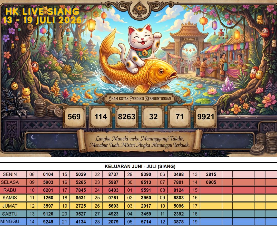 HK LIVE SIANG 13 - 19 JULI 2026