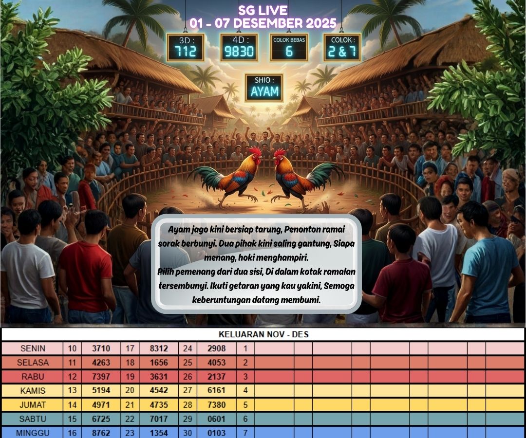 SG LIVE 01 - 07 DESEMBER 2025